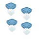 thumbnail image 1 of Frascos para contenedores de comida de 900 ml con tapa 2448 Celeste x4, 1 of 6