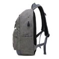 thumbnail image 3 of (BROWN)Canvas Backpack Men Casual Multifunctional Backpack With Charger USB, 3 of 4