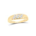 thumbnail image 3 of 10kt Yellow Gold His Hers Round Diamond Square Matching Wedding Set 1/2 Cttw, 3 of 3