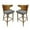 Gray/Natural, variant on GDF Studio Cortland Mid Century Modern Fabric Upholstered Wood 30.5 Inch Barstools, Set of 2, Gray and Natural