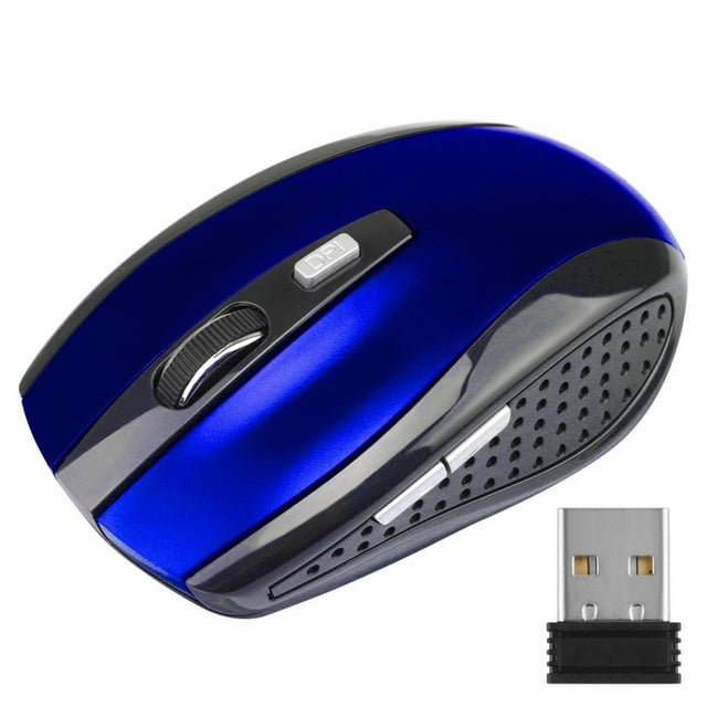 EASTIN Wireless Gaming Mouse Adjustable DPI 2.4G 6 Buttons Optical Mouse for Laptop Notebook PC Blue
