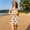 thumbnail image 3 of Xecao Dinde de l'Action de Grâce pour Robes d'Été pour Femmes Robes Décontractées de Plage Robes de Plage Sans Manches T-Shirt Robe Évasée avec Poches, 3 of 7