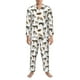 thumbnail image 3 of Balery Cow Pijama para Hombre de Dos Piezas con Manga Larga, Conjunto de Dormir y Descanso Suave con Bolsillos-Small, 3 of 7