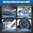 thumbnail image 3 of 17" Black&Blue Hubcaps/Wheel Covers for Most Cars,Set of 4 Snap on Car Truck SUV Hub Cap,ABS&PC Material, 3 of 11