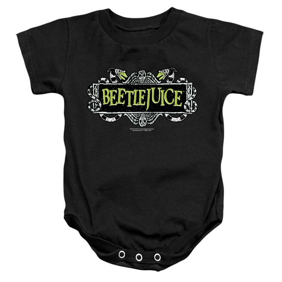 Beetlejuice Movie Logo Unisex Infant Snap Suit for Baby (24 Months) Black
