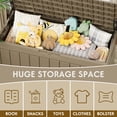 thumbnail image 2 of Devoko 82 Gallon Resin Deck Box, Light Curry, 28 lb, 2 of 8
