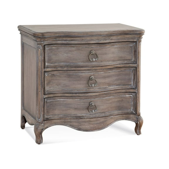 American Woodcrafters Genoa Antique Gray Wood 3-Drawer Nightstand
