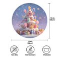 thumbnail image 3 of 15.4" Round Placemat Set of 1 Polyester Fabric Place Mats Non-Slip Dining Kitchen Table Mats for Kitchen Party Decor Christmas Tree Made Of Candy, 3 of 5