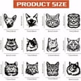 thumbnail image 2 of 12PCS Cat Head Iron on Transfer Paper Cats Animals DIY Heat Transfer Sticker Applique Washable Iron-on Decals for T Shirts DTF Transfers Ready to Press for Clothing Peaked Cap Bag Jackets, 2 of 9