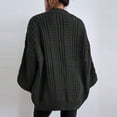 thumbnail image 6 of Womens Oversized Cable Knit Cardigan Sweater Button Front V Neck Long Sleeve Soft Warm Casual Outerwear for Fall Winter Daily Wear Ladies Top, M, 6 of 6