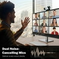 thumbnail image 3 of RONY 4K Webcam with Auto Focus & Noise-Canceling Mic Plug & Play PC Camera Compatible with Windows 10/8/7, Vista/7/8/10, Silver, 3 of 11