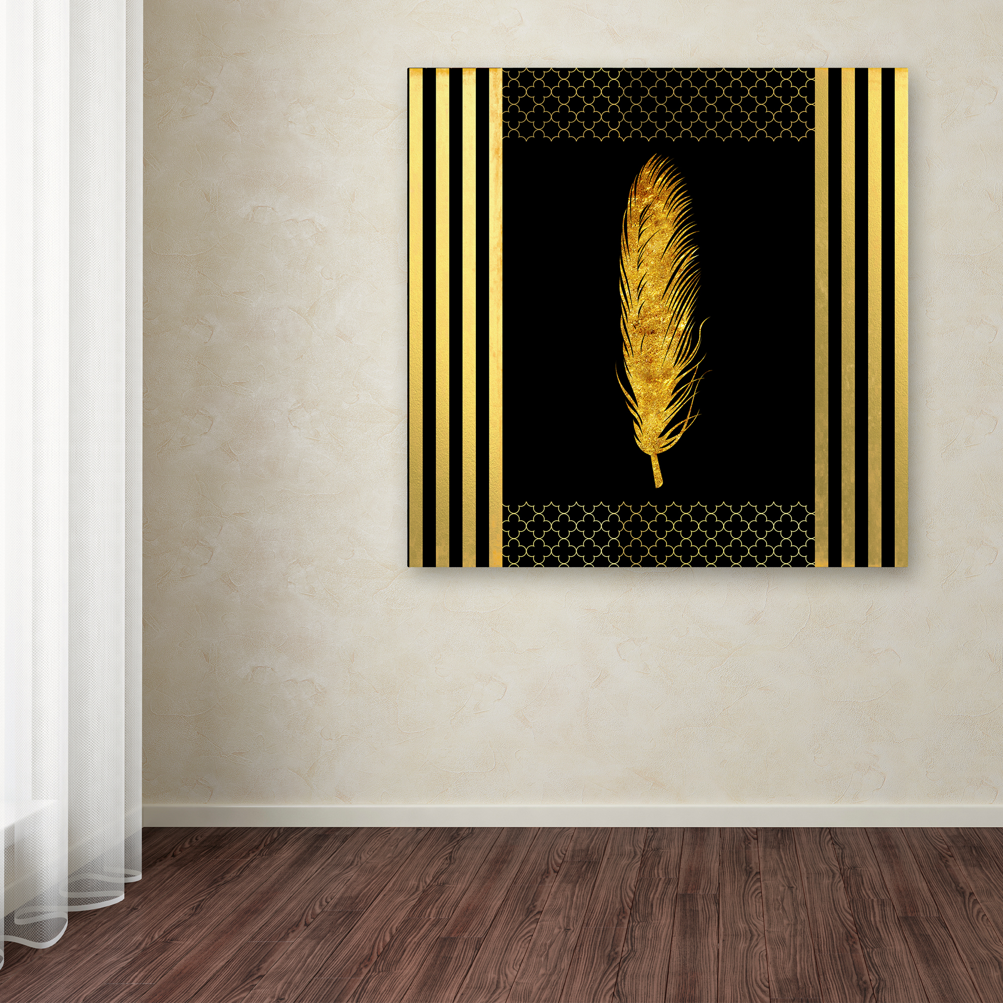 LightBoxJournal 'Black & Gold - Feathered Fashion' Canvas Art