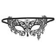 thumbnail image 1 of Moda de lujo estilo veneciano de Diamante de metal de filigrana de la máscara para la boda / partido / festival (Negro), 1 of 5