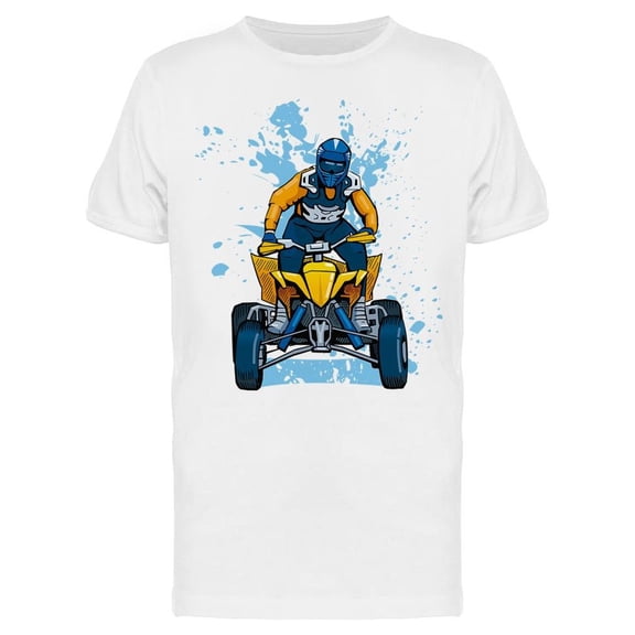 Man Riding All-Terrain Quad Bike Tee Men's -Image by Shutterstock