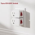 thumbnail image 5 of Oviitech 2 Pack Grounded Outlet Wall Tap Adapter with On/Off Power Switch?Single Outlet with Switch in White, 5 of 5