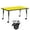 Yellow, variant on Flash Furniture Wren Mobile 24''W x 60''L Rectangular Yellow HP Laminate Activity Table - Height Adjustable Short Legs