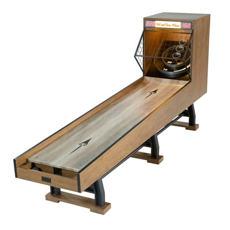 Ski Ball Machine Barrington Coventry Collection 10 ft. Roll and Score Game with Electronic Scorer and LED lights, Brown ()