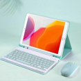 thumbnail image 3 of Ipad Air2/17/18 Keyboard Case With Mouse,9.7 Inch Generation Case With Detachable Wireless Bluetooth Keyboard Pencil Holder Leather Smart Cover Blue, 3 of 4