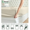 thumbnail image 6 of Tencel Split Cal King Sheet Sets for Adjustable Bed - 100% Eucalyptus Tencel Lyocell Sheets Sets - 5 Piece Split California King Sheets for adjustable Beds Tencel - Supersoft - Moisture Wicking(Ivory), 6 of 9