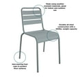 thumbnail image 6 of Novogratz Poolside Gossip, June Outdoor/Indoor Stacking Dining Chairs, 2-Pack, Light Gray, 6 of 16