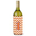 thumbnail image 1 of Letra I Chevron Naranja Y Regalia Botella De Vino Bebida Aislador Hugger Cj1062-Iliterk, 1 of 1