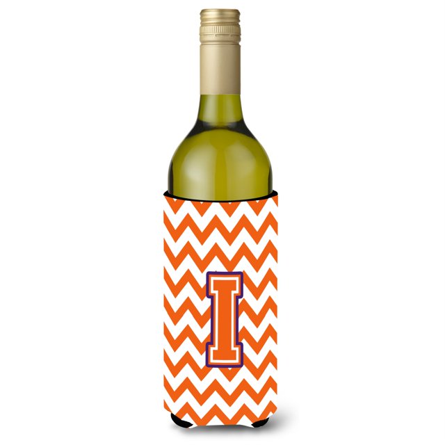 Letra I Chevron Naranja Y Regalia Botella De Vino Bebida Aislador Hugger Cj1062-Iliterk