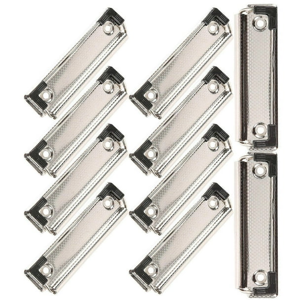 Board Clip Holder Nurse Clip Boards Holding Documents Professional Design Silver 10.00X3.00X1.00CM 10Pcs