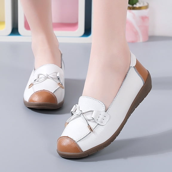 Women's Casual Loafers, Comfortable Slip on Shoes with Soft Sole, Round Toe Flats for Everyday Wear, Leisure and Outdoor Walking