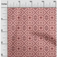 thumbnail image 2 of oneOone Polyester Spandex Pink Fabric Geometric Fair Isle Pattern Sewing Material Print Fabric By The Yard 56 Inch Wide, 2 of 4