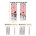 thumbnail image 6 of Fsddascl Pink Christmas Blackout Curtains for Bedroom/Living Room, Thermal Insulated Kitchen Curtains, Xmas Balls Snowflake Snowman Grommet Darkening Window Treatment Drapes 27.5"x39"x2, 6 of 6