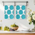 thumbnail image 3 of Turquoise Dahlia Kitchen Towels Set of 1, Country Gray Abstract Floral Flowers Absorbent Dish Towels for Kitchen, Microfiber Hand Towel, Quick Drying Tea Towel for Cleaning Decorative Dishcloths, 3 of 7