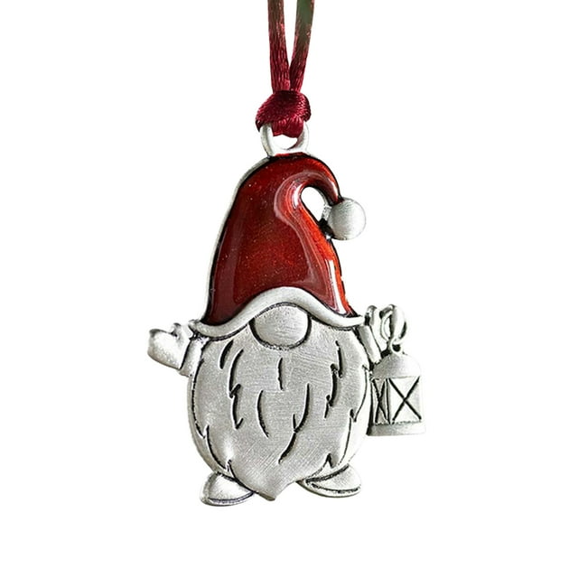 goowrom Christmas Tree Ornament, Solid Pewter Hanging Decoration for Home Restaurant, Holiday Gift
