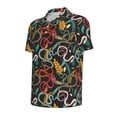 thumbnail image 2 of Rocae Snake And Flower for Men's Short Sleeve Polo Shirt, Quick Drying Performance Moisture Wicking Sports Men's Golf Shirt XX-Large, 2 of 9