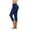 Navy, variant on Staron Women's Yoga Pants Capris High Waist Wide Leg Casual Lounge Pants with Pockets Stretchy Elastic Comfortable Solid Color, Red S