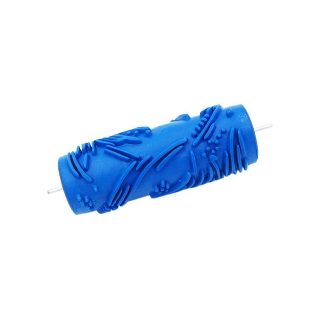 5'' Embossed Paint Roller Sleeve Wall Stencil Brush Paint Roller Embossed Flower Pattern Decor #23
