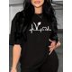 thumbnail image 1 of [Short Sleeve Crew Neck Top] Leaf Print T-shirt, Short Sleeve Crew Neck Casual Top For Summer & Spring, Women's Clothing, 1 of 6