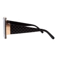 thumbnail image 5 of Women's Sunglasses Studded Oversized Square Mono Lens Fashion UV400 Black, Black, 5 of 5
