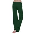 thumbnail image 3 of ManxiVoo Women High Waist Cargo Pants Flared Leggings with Pockets Stretchy Workout Casual Trousers XL Size Green, 3 of 6