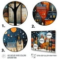 thumbnail image 3 of Designart "Art Deco Delight Orange Bubble Village" Cityscapes Framed Wall Art Decor - Industrial Orange City Art Deco Bedroom Framed Canvas Wall Art, 3 of 6
