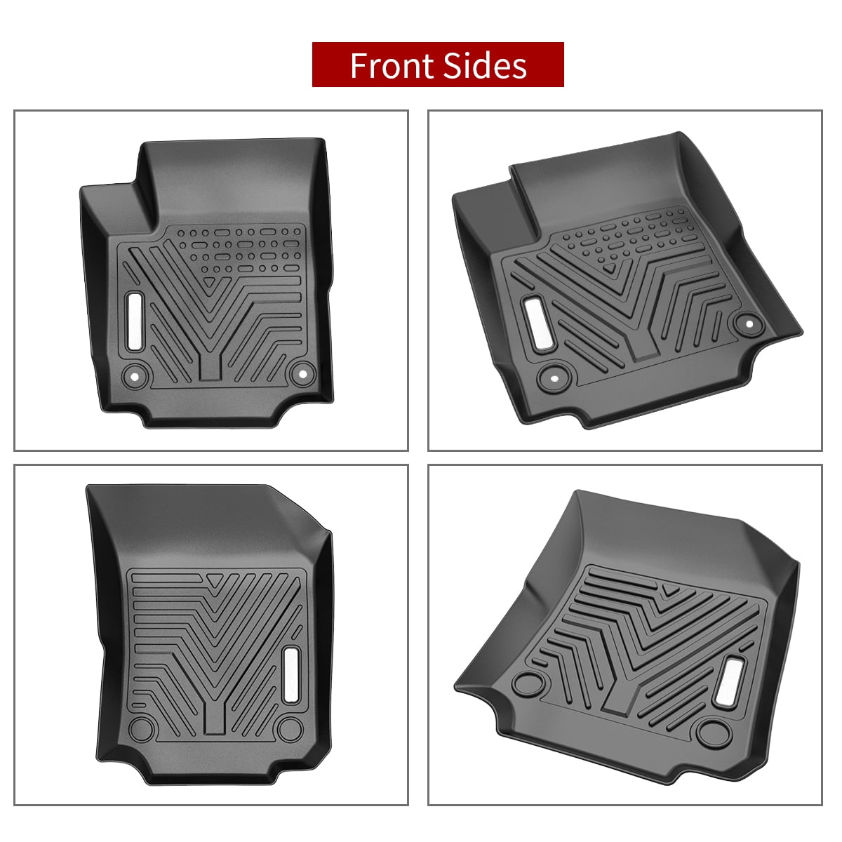 RVNI Floor Mats Set TPE 1st & 2nd Front And Rear for 2018-2023 2024 Chevrolet Equinox All-Weather