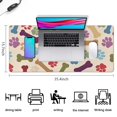 thumbnail image 5 of Long Mouse Pads for Desk,Paw Prints and Bones Desk Mats on Top Of Desks, Desk Mouse Pad Extra Large with 3mm Non-Slip Base and Stitched Edge for Gaming,Office,Work,Home 35.4"x15.7", 5 of 6