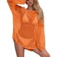 thumbnail image 2 of Swimsuit Cover Up for Women Resort Swim Cover Up Elegant Hollow-Out Knit Beach Cover-Up for Sun Swim over-shoulder, 2 of 7