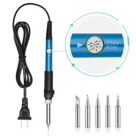 Powerextra 60W Electric Soldering Iron Hand Tool Kit Adjustable Temperature Welding Set 110V