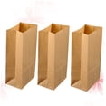 thumbnail image 4 of OUNONA 100Pcs Kraft Breakfast Paper Bags Chocolate Food Paper Bags Square Bottom Oil Proof Packaging, 4 of 8