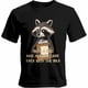 thumbnail image 1 of Camisetas casuales de manga corta con diseño de mapache de dibujos animados para hombre, 1 of 8