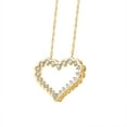 thumbnail image 2 of 1/2 Carat Diamond Heart Pendant Necklace in 14K Yellow Gold (Silver Chain Included) (SI1-SI2 Clarity), 2 of 3