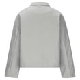 thumbnail image 5 of ClodeEU Women's Short Plush Buttoned Jacket,Long Sleeve Cropped Blazers Tops ,Fall Solid Color Jacket Gray,Womens Plus XL, 5 of 6