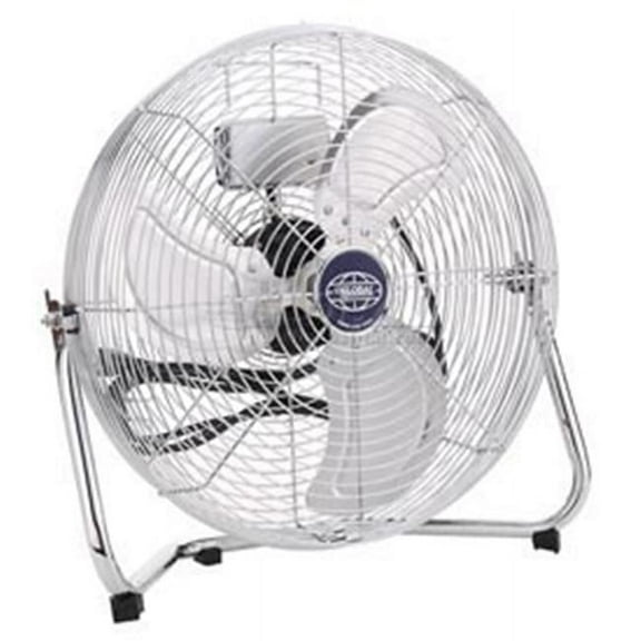 Floor Fan, 18 in., Black, Gray & Silver