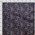 thumbnail image 4 of oneOone Cotton Poplin Navy Blue Fabric Flower & Leaves Watercolor Fabric For Sewing Printed Craft Fabric By The Yard 42 Inch Wide, 4 of 4