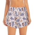 thumbnail image 2 of Rateoe cartoon mouse Printed 2 in 1 Women's Workout Shorts for Athletic Gym Running Shorts with Phone Pockets-Medium, 2 of 7
